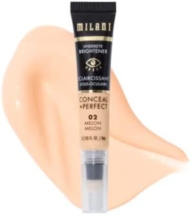 Milani Conceal + Perfect Undereye Brightener For Treating Dark Circles, Face Lift Collection - Melon