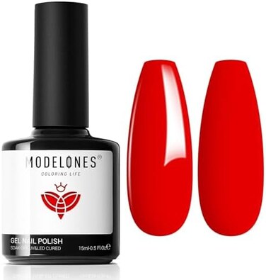 طلاء أظافر جل أحمر من موديلونز، 15 مل طلاء أظافر جل أحمر عيد الميلاد، طلاء أظافر أحمر شتوي متألق، ظلال رأس السنة الجديدة، طلاء جل للتسوق، نقع قبالة LED الهالوين، جل فني للأظافر، هدية صالون التجميل