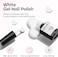 Modelones Gel Nail Polish, 1Pcs 15ml White Gel Nail Polish Soak Off White Gel Polish White Nail Polish Art Design For Women Girl Nail Lovers Gift Salon Diy Summer Gel Manicure