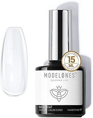 Modelones جل قاعدة معطف 15 مللي لطلاء الأظافر الجل نقع قبالة صيغة مطورة طويلة الأمد لتقوم بها بنفسك المنزل وصالون الأظافر