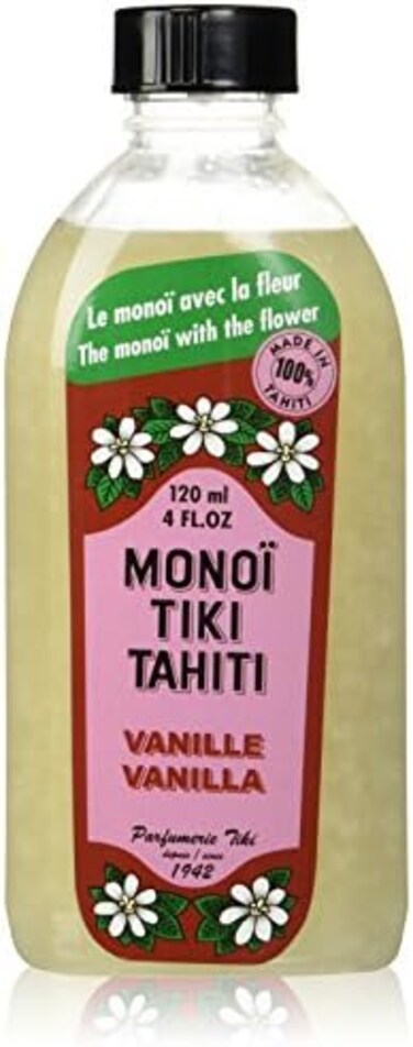 Monoi Tiare Tahiti Coconut Oil Vanilla Cosmetics 4 Oz Oil