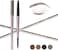 Double Ended Eyebrow Pencil, Waterproof Natural Brow Enhancing Pen, Long Lasting Eye Makeup, Pack Of 1, Dark Brown