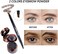Gel Eyeliner Eyebrow Powder, Black And Brown Waterproof Smudgeproof Long Lasting Makeup Eyeliner Gel With Brush Mirror, 0.49 Ounce, Pack Of 2