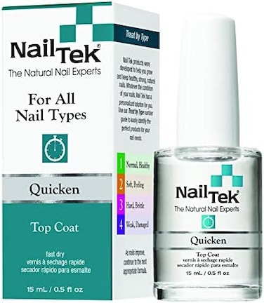 Nail Tek Quicken, Fast Drying Top Coat For All Nail Types, 0.5 Oz, 1-Pack