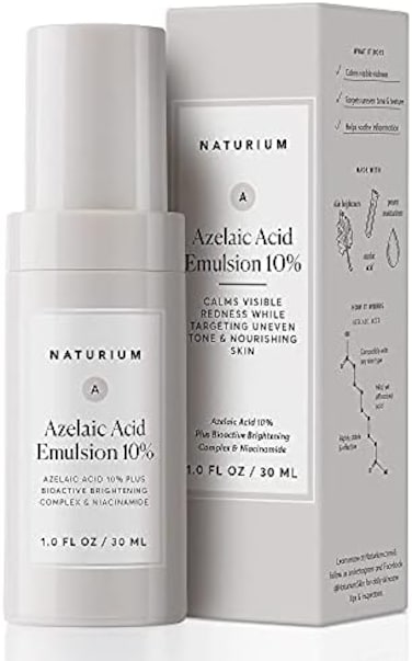 Naturium Azelaic Acid Emulsion 10% Plus Bioactive Complex &amp; Niacinamide, Anti-Aging Skin Care, 1 Oz