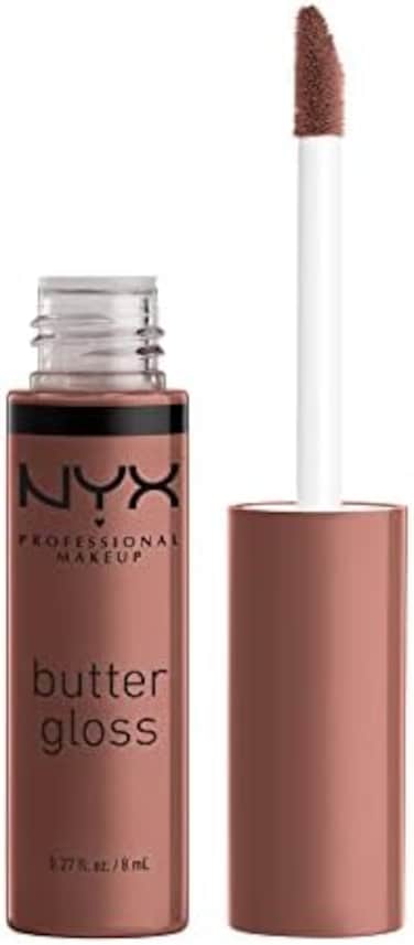 NYX Professional Makeup (Blg46 Butterscotch) - Butter Gloss Brown Sugar, Non-Stick Lip Gloss - Butterscotch (Neutral Light Brown)