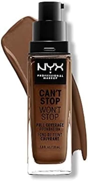 NYX Professional Makeup Can't Stop Won't Full Coverage Foundation, Deep Rich 20