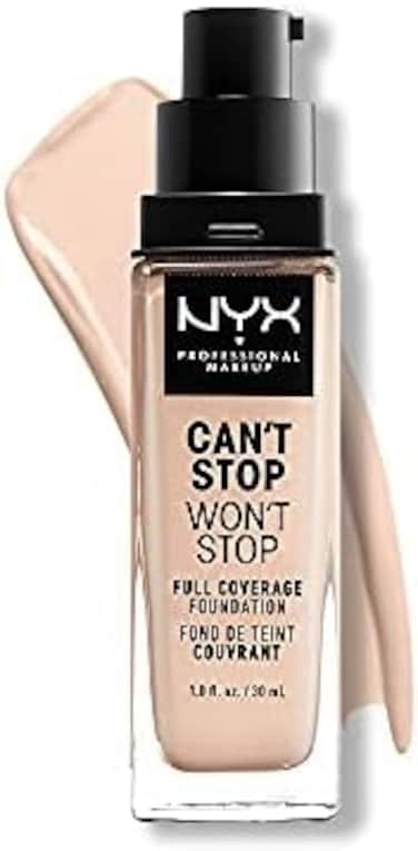 Can't Stop Won't Full Coverage Foundation, Light Porcelain 1.3