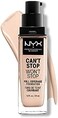Can't Stop Won't Full Coverage Foundation, Light Porcelain 1.3