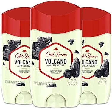 Old Spice Antiperspirant &amp; Deodorant For Men, Invisible Solid, Volcano With Charcoal Scent, Inspired By Natural Elements, 2.6 Oz (Pack Of 3)