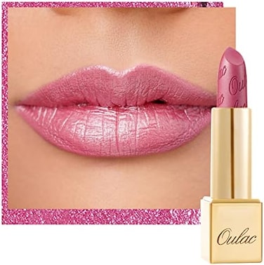 Oulac Pink Lipstick For Women With Metallic 3D Shine Lightweight Hydrating Formula, High Impact Lip Color, Vegan Beauty, Full Coverage Lip Makeup, Hip &amp; Hippie(11)