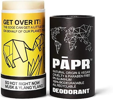 Papr-All Natural Deodorant In Biodegradable Zero Waste Packaging, Vegan Paper Deodorant For Men And Women, No Artificial Fragrance, Aluminum And Plastic Free, So Hot Right Now - Herbal Musk