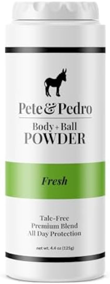 Pete &amp; Pedro Body &amp; Ball Powder (Fresh Scent), Talc-Free Men&rsquo;S Body Powder Deodorant For Men, Sweat Absorbs Blocks Odor, Hygiene For Groin Area, Ideal For Gym &amp; Daily Use, Seen On Shark Tank, 5 Oz