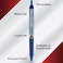 أقلام حبر سائل قابلة لإعادة الملء وقابلة للسحب من Pilot Precise V5 Rt، نقطة دقيقة للغاية، أحبار أسود/أزرق/أحمر/أخضر، 4 عبوات (26055)