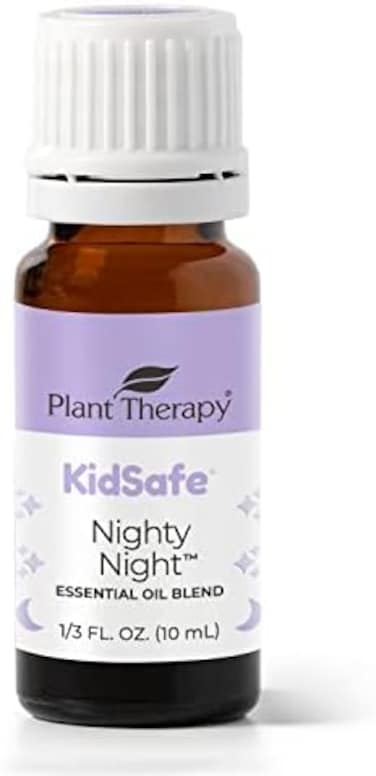 Kidsafe Nighty Night Synergy Essential Oil Blend. Blend Of: Lavender, Marjoram, Mandarin, Cedarwood Atlas, Patchouli, Clary Sage, Chamomile Roman And Blue Tansy. 10ml (1/3 Oz).