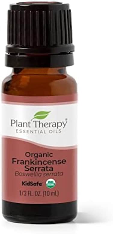 زيت اللبان السيراتا العطري العضوي من بلانت ثيرابي نقي 100%، عضوي معتمد من وزارة الزراعة الأمريكية، غير مخفف، علاج عطري طبيعي، درجة علاجية 10 مل (1/3 أونصة)