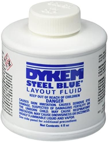 Precision Brand Dykem 80300 Steel Blue Layout Fluid, Brush-In-Cap (4Oz)