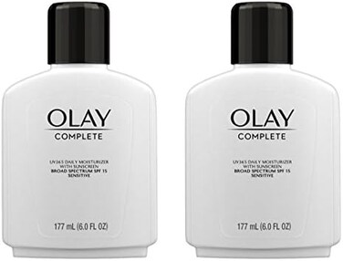 Procter &amp; Gamble Face Moisturizer By Olay Complete Lotion All Day Moisturizer With Sunscreen Spf 15 For Sensitive Skin, 6.0 Fl Oz (Pack Of 2)
