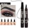 Eyebrow Pen, Microblading Eyebrows, 4 Points Eyebrow Pencil, Creates Lasting Makeup Professional Natural Looking Eyebrows, Cover Sparse Areas, Daily Waterproof Eyebrow Pen