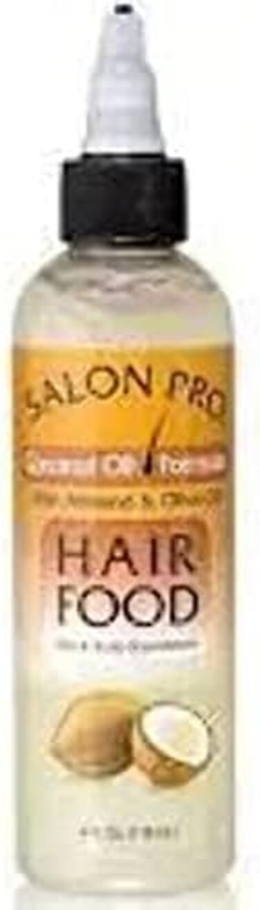 Salon Pro Hair Food, Coconut Oil With Almond &amp; Olive Oil, 4 Ounce
