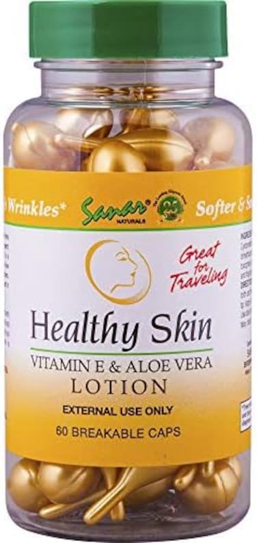 Healthy Skin Vitamin E &amp; Aloe Vera - Skin Care Lotion - 60 Breakable Caps (1 Pack)