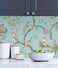 Scs3846 Robin Egg Chinoise Exotique Self Adhesive Wallpaper, Blue