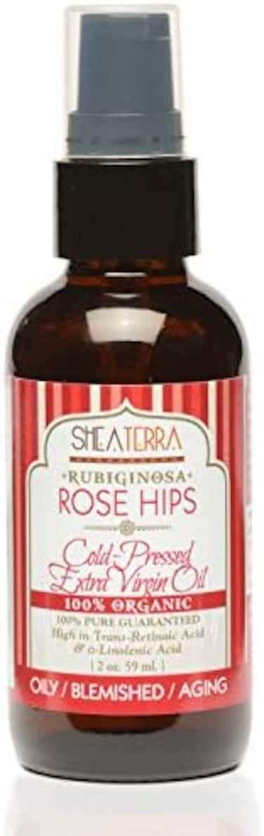 زيت شيا تيرا أورجانيكس العضوي روبيجينوسا روز هيب زيت بكر إضافي مضغوط على البارد، علاج حب الشباب، مضاد للشيخوخة، مصل فيتامين ج، أنواع البشرة الدهنية/المشوهة/الشيخوخة - 2 أونصة