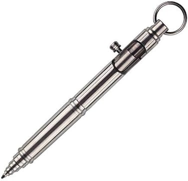 Heavy Duty Stainless Steel Bolt Action Pen For Tremor Parkinson Arthritic Hands EDC Pocket Military Design (Ss258)