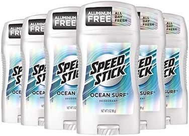 Speed Stick Deodorant For Men, Ocean Surf - 3 Ounce (6 Pack)