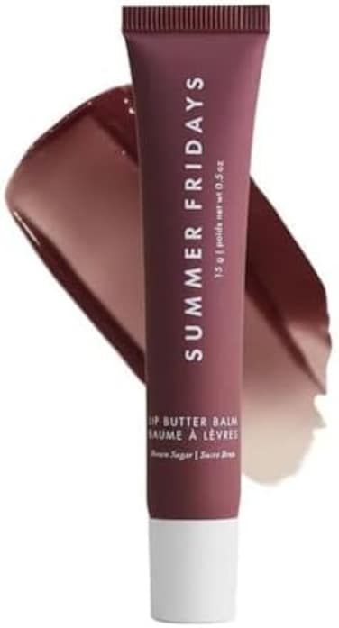 Summer Fridays Lip Butter Balm - Conditioning Lip Mask And Lip Balm For Instant Moisture, Shine And Hydration - Sheer-Tinted, Soothing Lip Care - Brown Sugar (.5 Oz)
