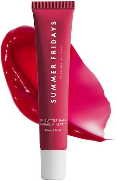 مرطب الشفاه سمر فرايديز - قناع الشفاه المرطب ومرطب الشفاه للحصول على ترطيب فوري ولمعان وترطيب - العناية بالشفاه الشفافة والمهدئة - الكرز (.5 أونصة)