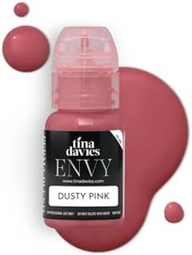 Tina Davies Professional Envy &amp; Lust Lip Pigments - Permanent Lip Makeup - Colors Heal True To Tone - High Retention - Envy Pink Rose, 1/2Oz/15ml Bottle