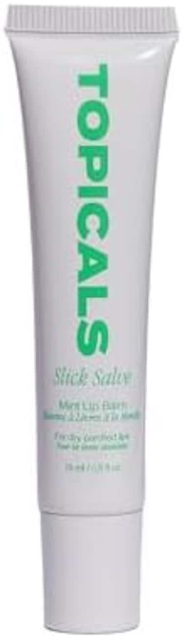 Topicals Slick Salve Mint Glossy Lip Balm, Soothes Discomfort, Strengthens Barrier And Provides Lasting Hydration &amp; Relief, Vegan, Paraben-Free Formula With Hyaluronic Acid And Ceramides (0.5 Fl Oz)