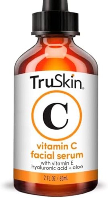 Truskin Vitamin C Serum For Face, Anti Aging Serum With Hyaluronic Acid, Vitamin E, Organic Aloe Vera And Jojoba Oil, Hydrating &amp; Brightening Serum For Dark Spots, Fine Lines And Wrinkles, 2 Fl Oz
