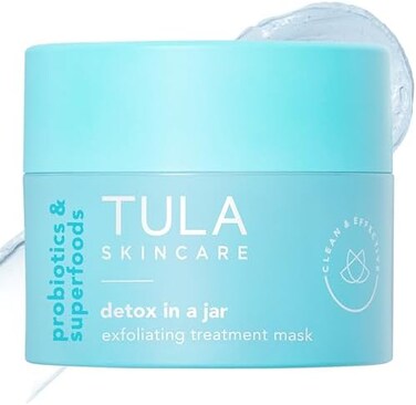 Tula Skin Care Detox In A Jar - Exfoliating Treatment Mask With Hydrating Vitamin E, Soybean Oil And Bentonite Clay, 1.7 Oz.