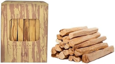 مجموعة أعواد بخور بالو سانتو، 100 جرام (حوالي 13-18 عصي)، خشب مقدس، للشفاء والتأمل وتخفيف التوتر ودعم الجسم بالكامل، محصود بريًا، طبيعي 100% من الإكوادور