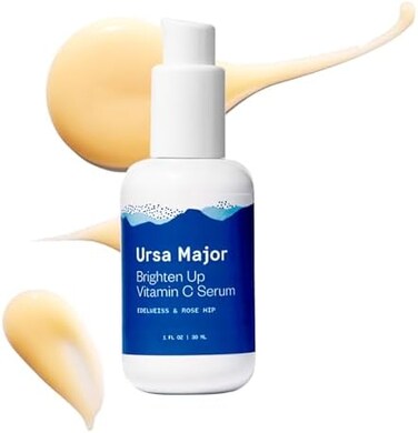 Ursa Major Brighten Up Vitamin C Serum - Natural Vitamin C Serum To Brighten And Hydrate Skin With Edelweiss, Rose Hip And Aspen (1 Fl Oz)