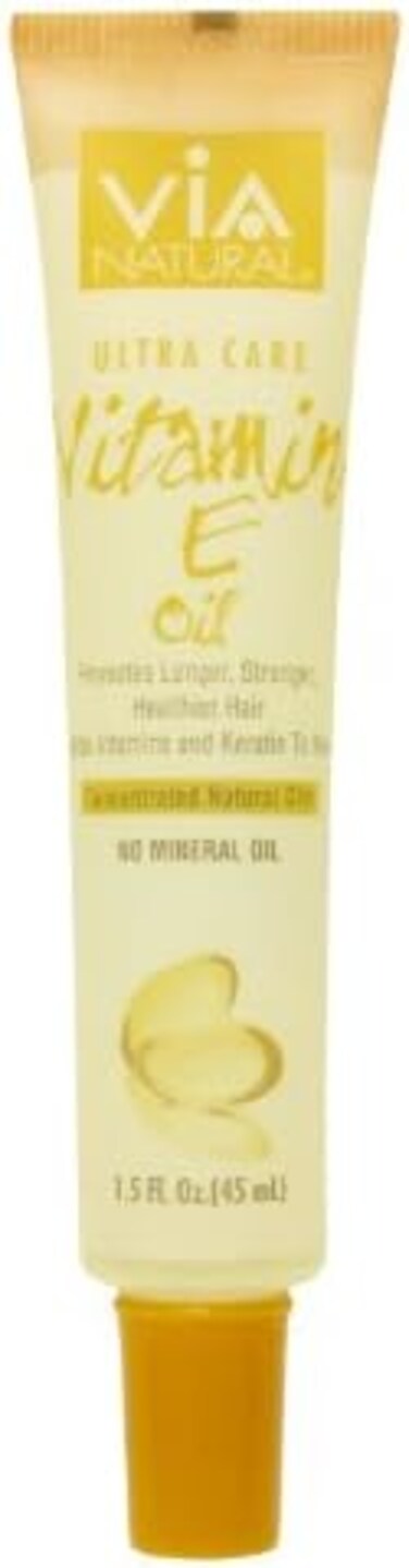 Via Natural Vitamin E Oil Ultra Care Vitamin E Oil Concentrated Natural Oil 45ml - Promotes Longer, Stronger, Healthier Hair, Adds Vitamins And Keratin To Hair