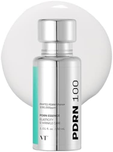 Vt Cosmetics Pdrn 100 Essence, Korean Gingseng Plant-Derived Pdrn Serum For Natural Glow, Korean Skincare 1.01 Fl. Oz.