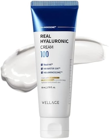 Real Hyaluronic Cream 100-100% Pure Hyaluronic Acid Face Moisturizer - Powerful Moisturizing &amp; Firming For Dry Skin - Lightweight Gel Cream, 2.7Oz.