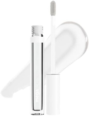 Wet N Wild Mega Slicks Lip Gloss, Long Lasting, Hyaluronic Acid, High Shine, Crystal Clear