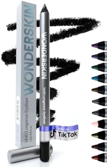 Wonderskin 1440 Longwear Eyeliner Black Eyeliner Pencil For Women Eye Makeup Waterproof Eyeliner Black Eye Pencil (Liquorice)