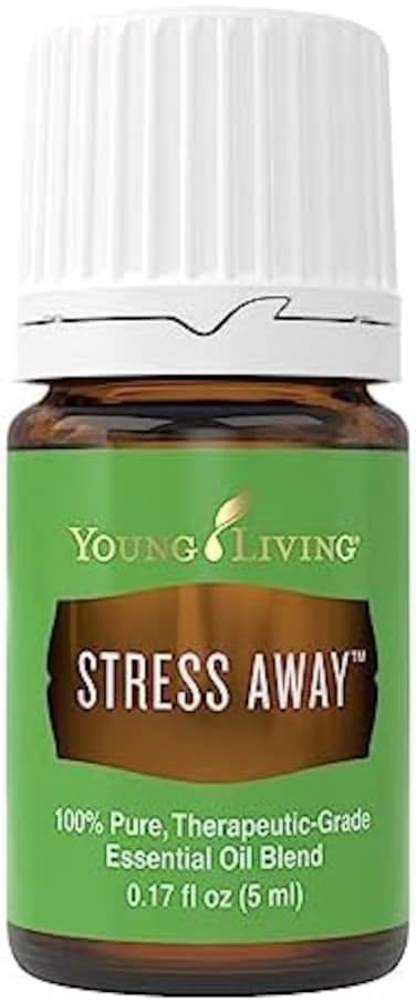 Young Living Stress Away Essential Oil Blend - Relaxing And Calming - 100% Pure - 5ml - Blend Of Copaiba, Lime, Cedarwood, Vanilla, Ocotea, And Lavender