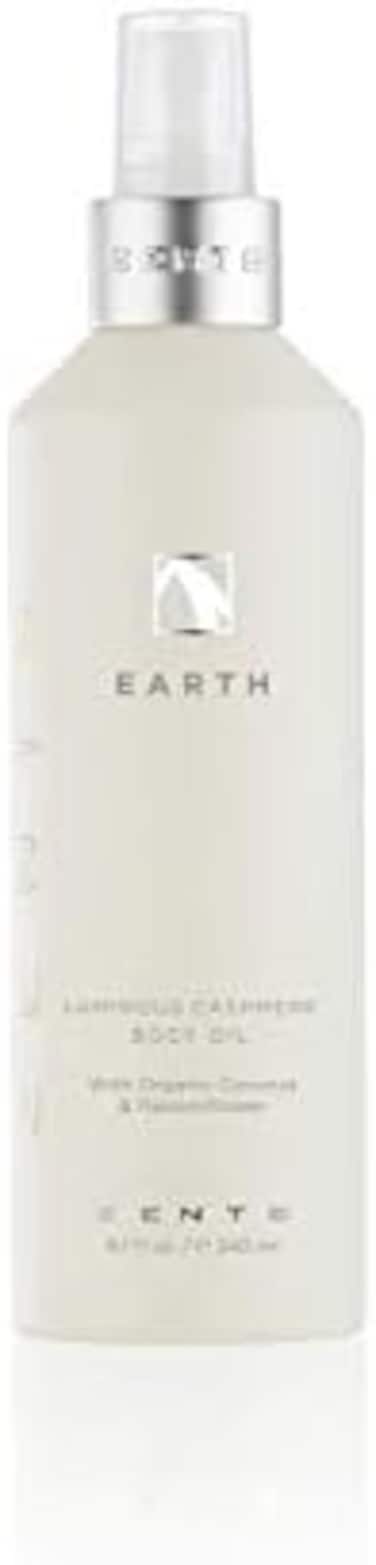 Zents Luminous Cashmere Body Oil, Soften And Moisturize Skin With Vitamin E And Organic Coconut Oil, 8 Fl Oz / 240ml (Earth)