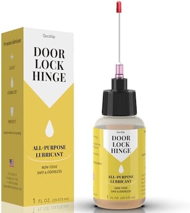 Door Hinge Lubricant 1 Oz Needle Oiler, Upgraded Squeaky Door Hinge Lubricant, Long-Lasting Lock Lubricant For Door, Hinge, Lock, Tools, Bicycles