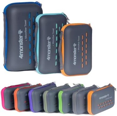 4Monster Camping Towels Super Absorbent, Fast Drying Microfiber Travel Towel, Quick Dry Ultra Soft Compact Gym Towel For Swimming Beach Hiking Yoga Travel Sports Backpack