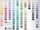 جهاز Chartpak S الأصلي، ذو طرف ثلاثي، 100 لون متنوع في علبة الفتحات، لون واحد لكل منها (Ad100)