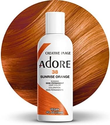 Adore Shining Semi Permanent Hair Colour, 38 Sunrise Orange