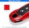Aerobon 3-Piece Painted Key Cover Key Fob Shell Cover Compatible With Porsche Key Shell, Key Shell Replacement (Mk1, Red)