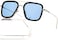 Aieyezo Tony Stark Sunglasses Vintage Square Metal Frame Eyeglasses For Men Women - Iron Man And Edith Sun Glasses